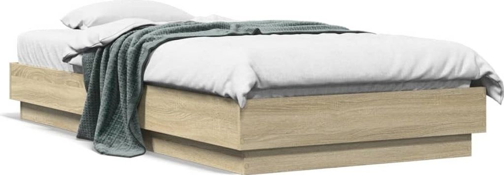 Maison Exclusive - Bettgestell ohne Matratze Sonoma-Eiche 75x190 cm Holzwerkstoff