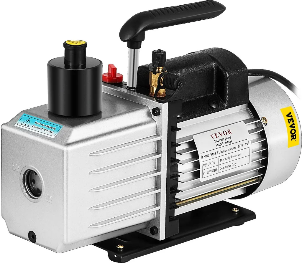 Pompe à vide pour climatisation et HVAC 8CFM 0,3Pa à deux étages 3/4HP