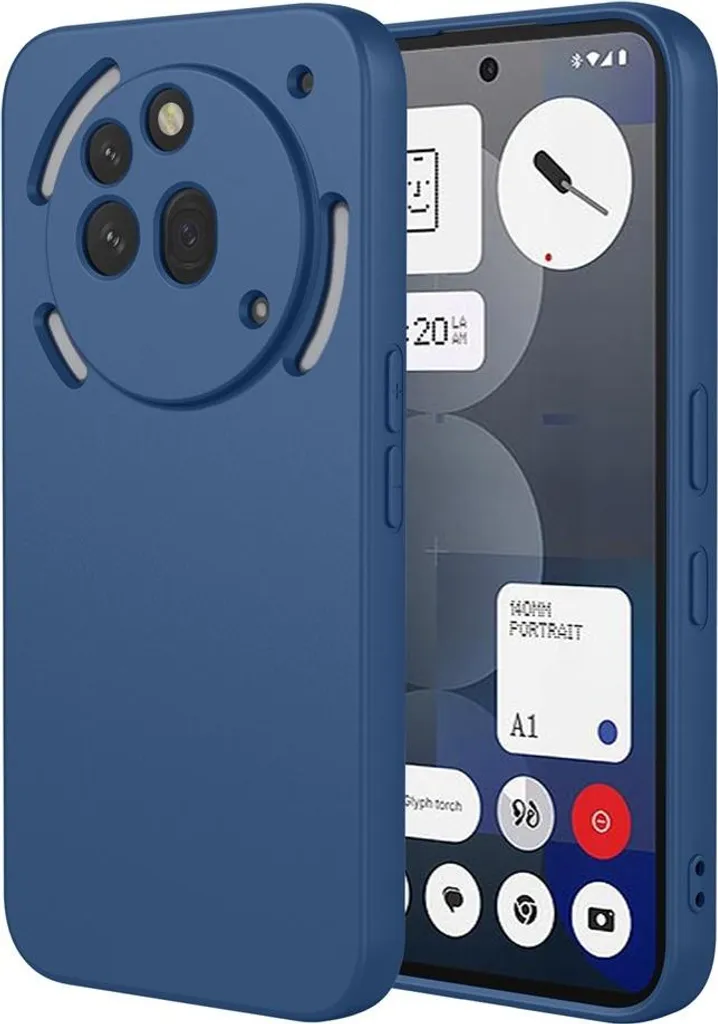 Cover Silicone Nothing Phone (3a) Pro Phonesta - Blu Scuro Soft Silk