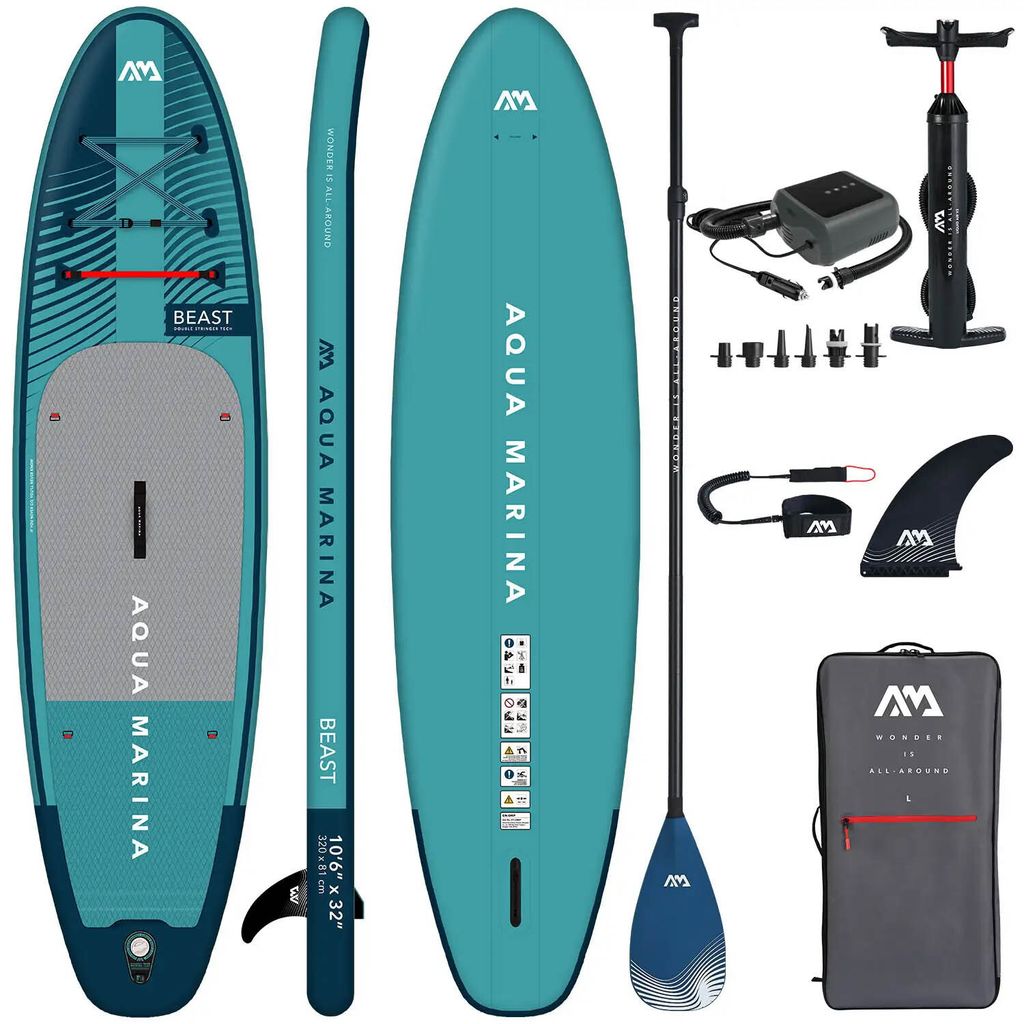 Aqua Marina Beast 10'6" Aqua Splash SUP board BT-23BEP + E-Pumpe PBG 6 12V