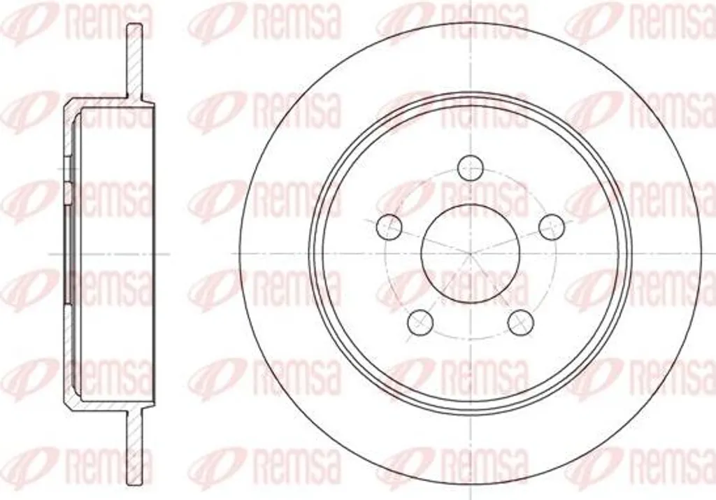 Disque de frein Remsa 6901.00 - Élimine vibrations et bruits de freinage