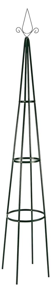 Metall Rankturm Pyramide grün - 200 cm Höhe - Rankhilfe für Kletterpflanzen