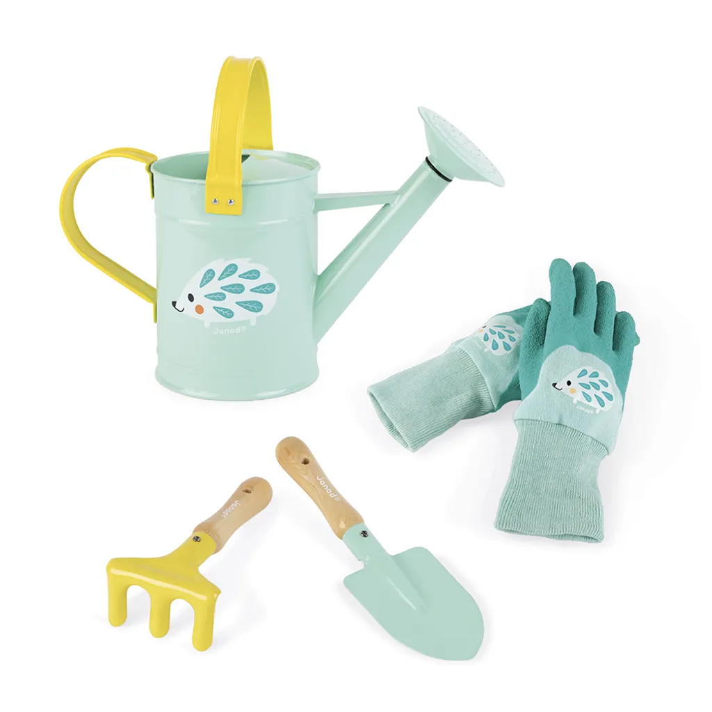 Jeu d'Éveil Janod Happy Garden en Bois Massif avec Figurines à Empiler