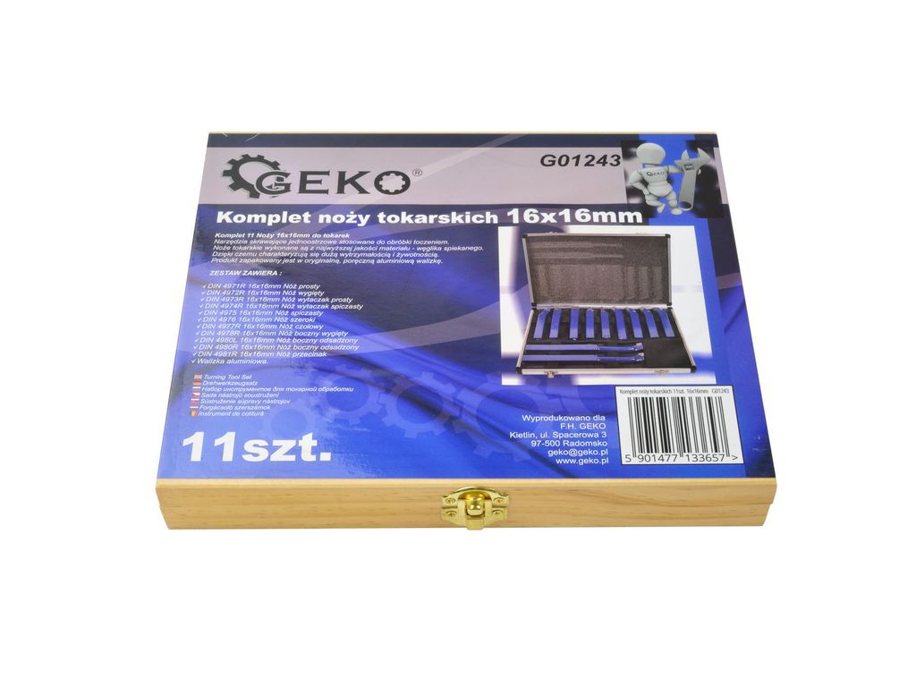 GEKO Nože soustružnické 11ks, 16x16 mm, G01243 Obrázek produktu 