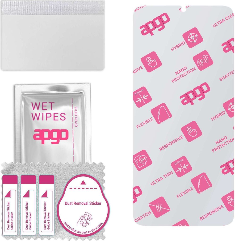 apgo Ultra-klar Hybrid Schutzglas kompatibel mit OnePlus 6T, Flexible Nano Glass, toller Ersatz für Hartglas, kratzfester Displayschutzglas, Displ...