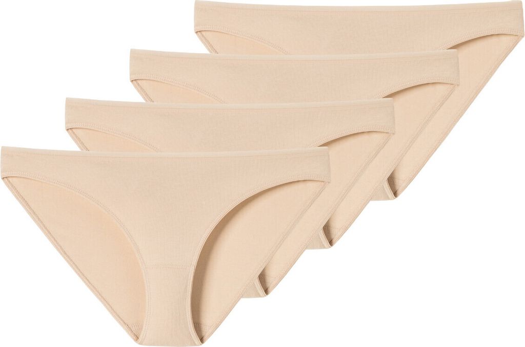 Schiesser 4er Pack 95/5 Organic Mini Slip Besonders flache Nähte und supersofter Bund , Optimaler Tragekomfort, Seidigweiche, elastische Single-Je...