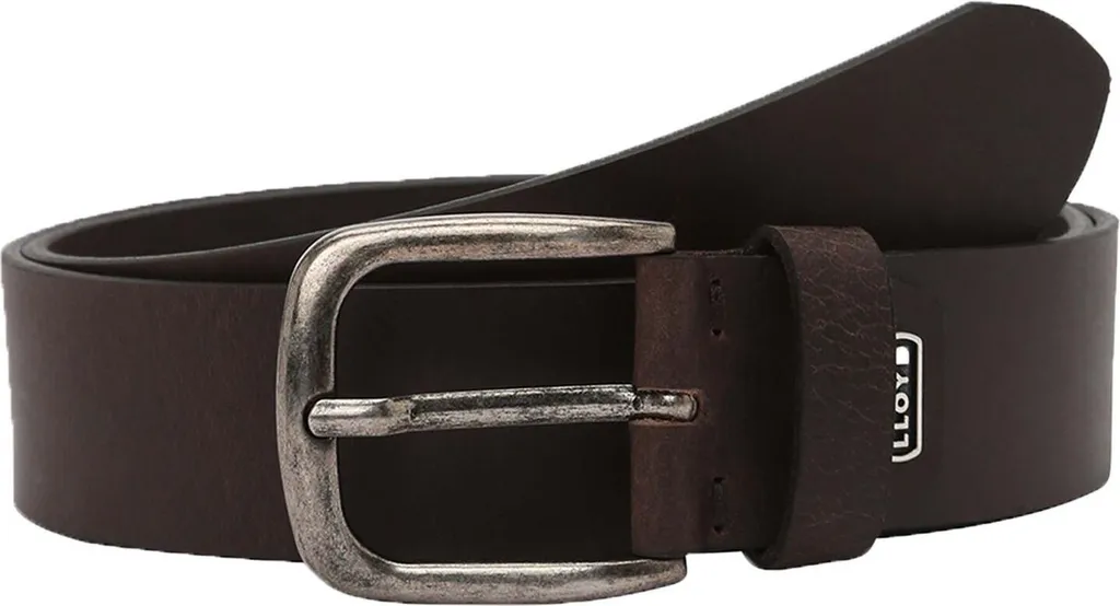 LLOYD Cintura Uomo in Pelle Marrone Scuro W80 - Accessorio di Lusso
