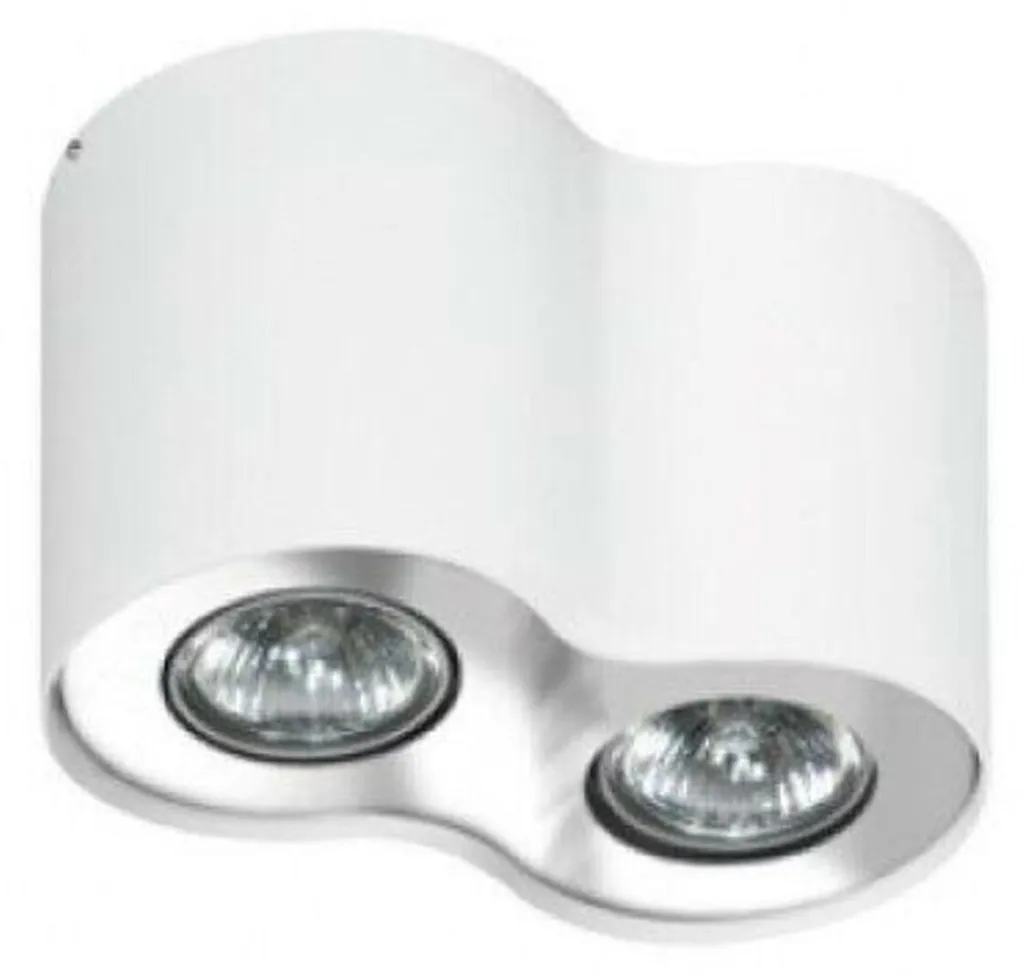 Luminaire Spot de Plafond Double Neos 2 pour Salon et Bureau Blanc Pur