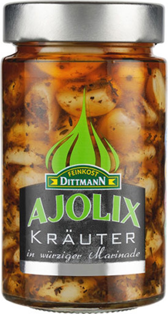 Feinkost Dittmann Ajolix Gousses d'ail herbes Marinade aux Image du produit 