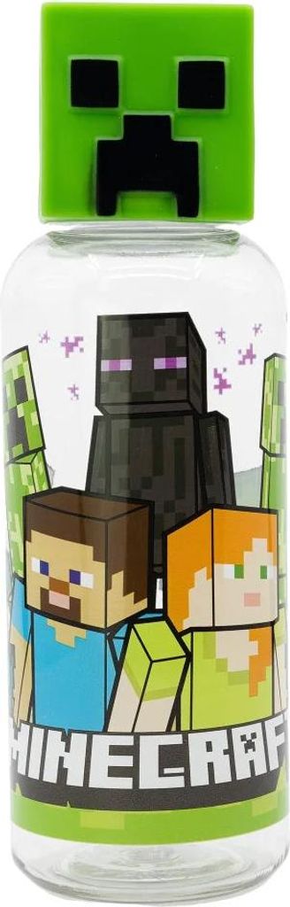 Minecraft Creeper Trinkflasche mit 3D Deckel
