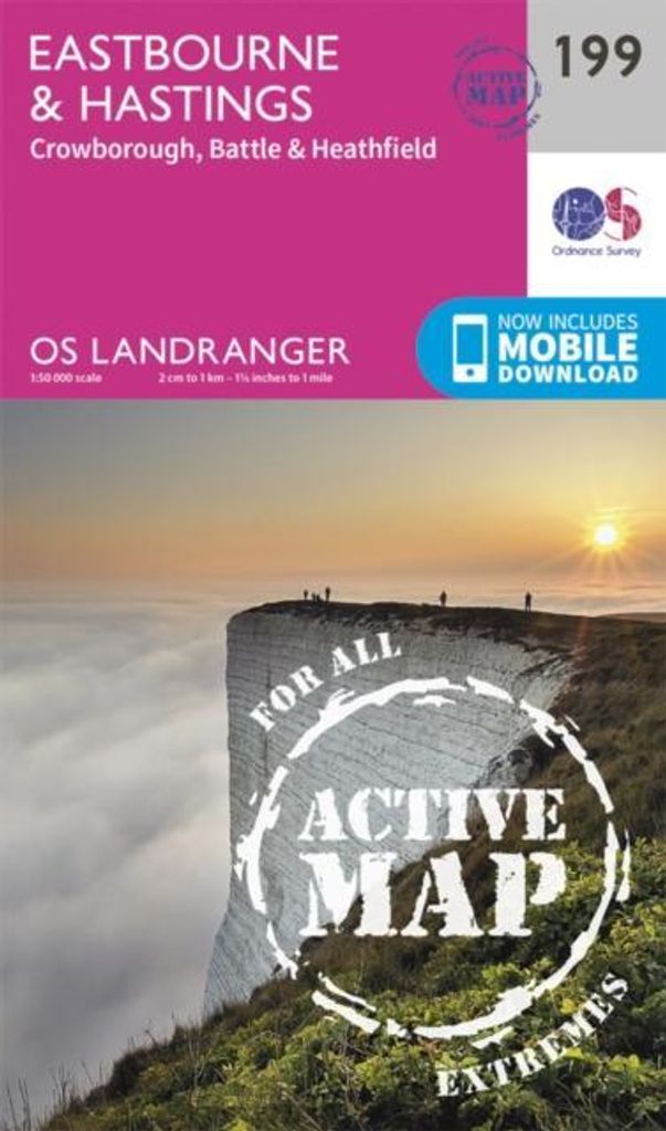 Landranger Active 199 Eastbourne Hasting – Lingua: Inglese