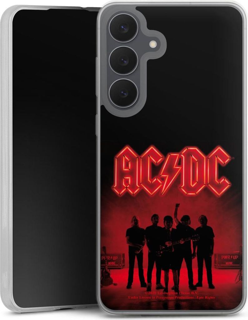 DeinDesign Slim Hülle für Samsung Galaxy S25 FE Silikon Case Ultra Dünn Handyhülle ACDC Band Offizielles Lizenzprodukt
