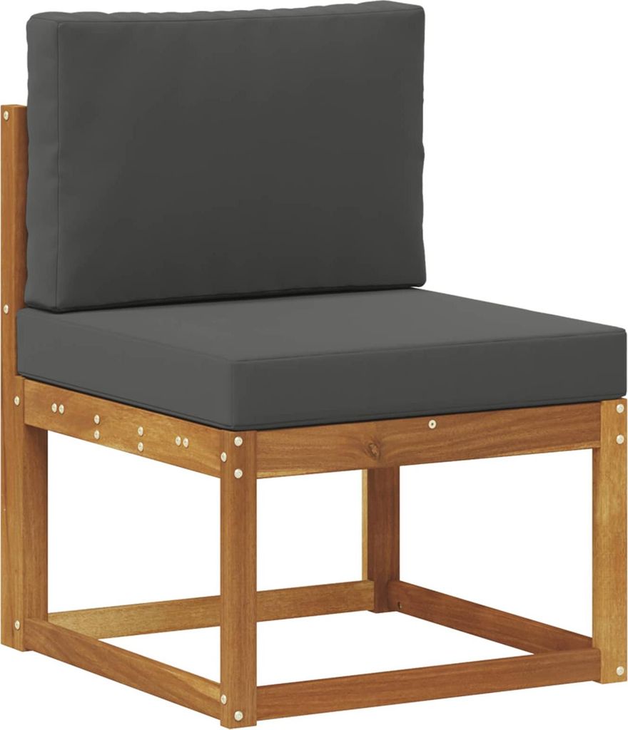 vidaXL Outdoor Mittelsofa Massivholz Akazie Natur
