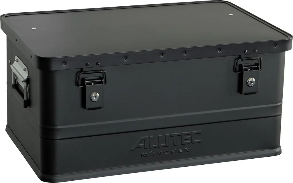 Caisse de transport pour matériel ALUTEC 48L - Boîte alu noire 55cm