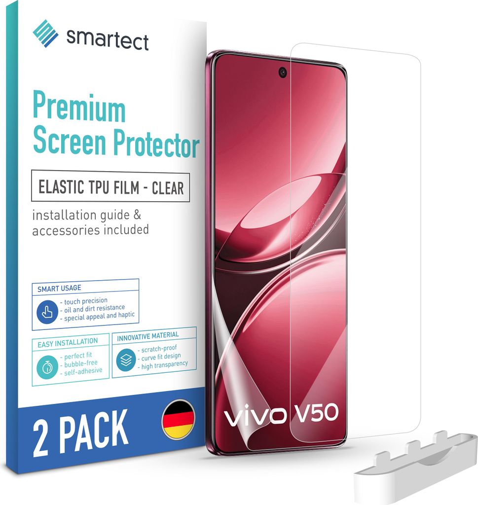 2x TPU Schutzfolie Klar für Vivo V50 / V50E 5G Produktbild 
