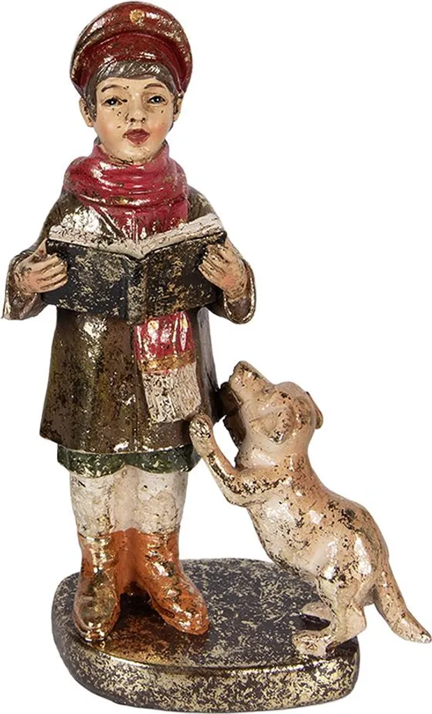 Crèche de Noël pour Centre de Table - Figurine Rouge Clayre & Eef - 6