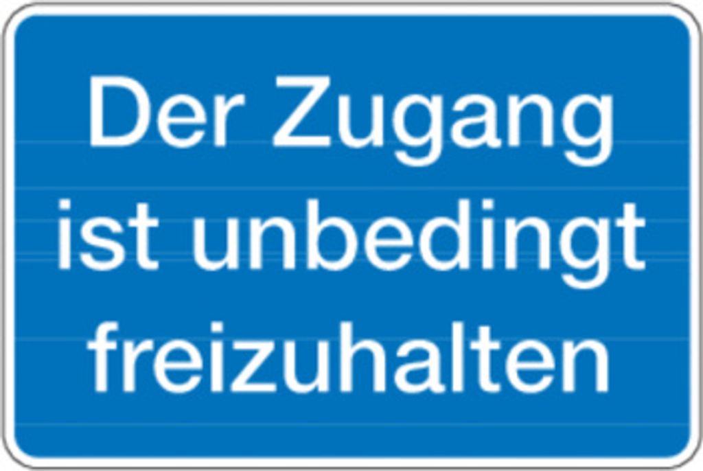 Dreifke Hinweisschild, Zugang ist freizuhalten, Aluminium, 200 x 300 mm, Alu...