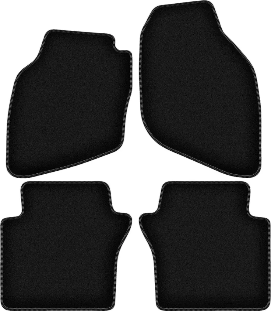 Tappetini Auto Honda City IV 2002-2008 - Velluto Nero con Bottoni