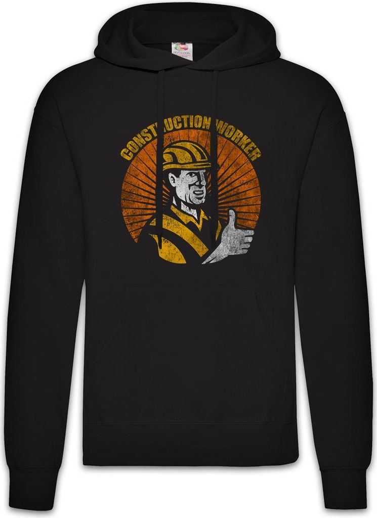 Urban Backwoods Construction Worker II, Herren Hoodie, Farbe: Schwarz, Größe: 2XL