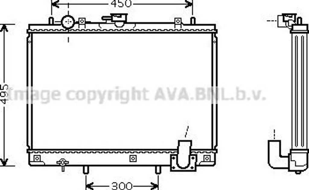 Refroidisseur moteur AVA MT2161 OE MR281023 pour Mitsubishi L200