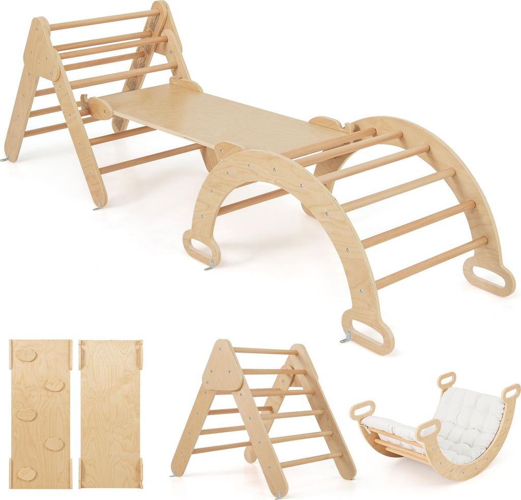COSTWAY triangolo di arrampicata 4 in 1, arco di Immagine del prodotto 