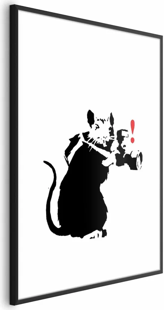 Poster 60x90 Rat Photographer Cornice Nera - Stile Urban Industrial