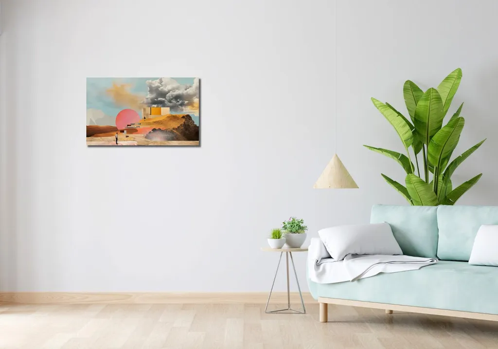 Tableau Architecture dans le chaos 70x40 cm - Décoration Murale Moderne