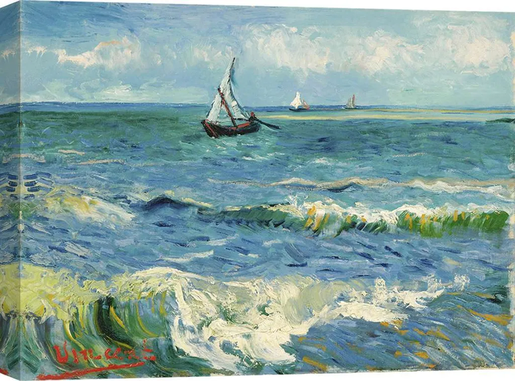 Quadro Mare Van Gogh 60x40 - Emozioni su Tela Les Saintes-Maries
