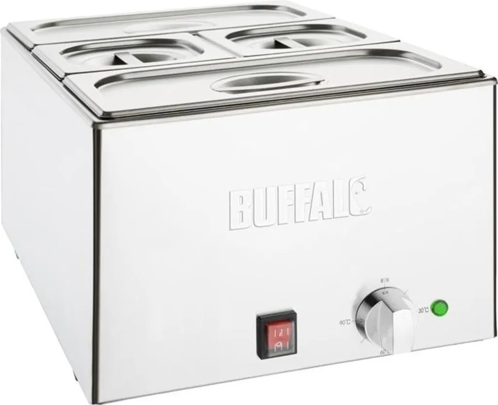Bain-marie Professionnel Buffalo de Table avec Casseroles Incluses 8L