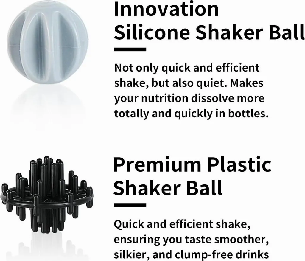 2 Shaker Proteine 600ml Con Scala E Pallina In Acciaio Inox - Borraccia Palestra Senza BPA, Antigoccia - 2