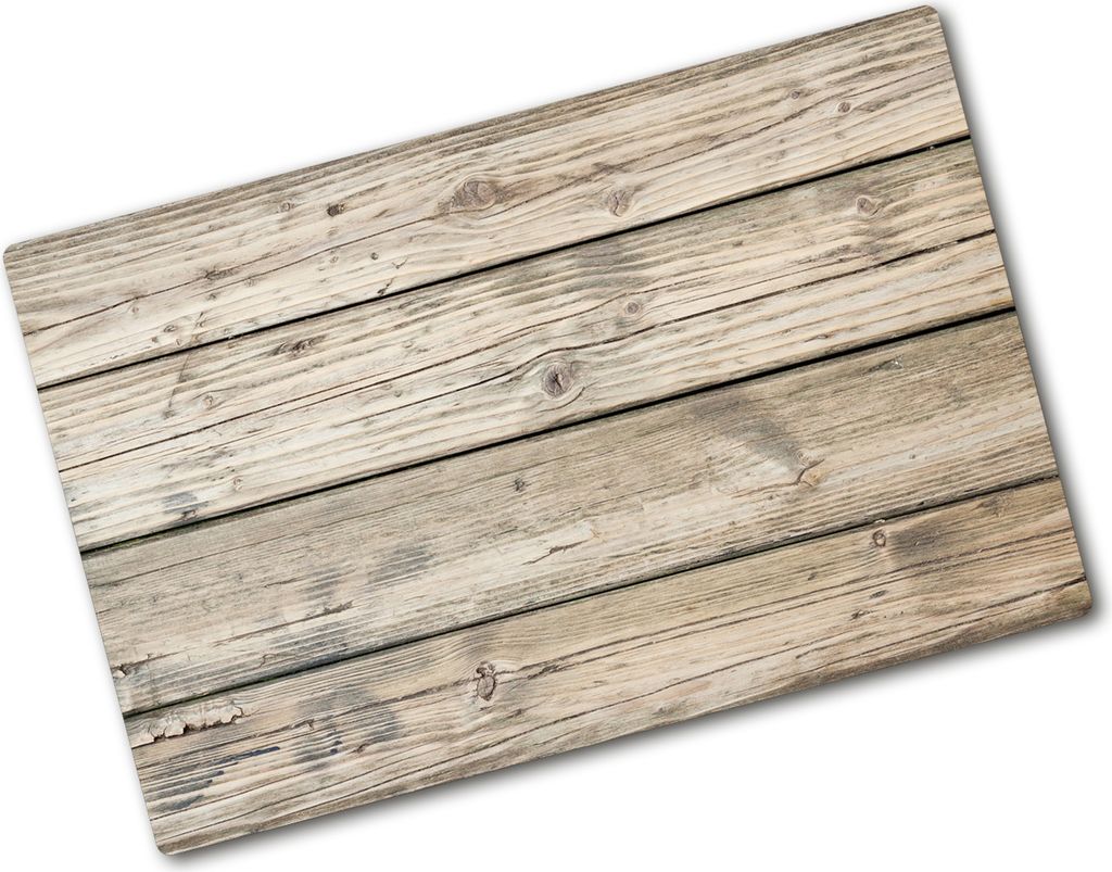 Tulup Glas Herdabdeckplatte - 80x52 cm - Glaskeramikkochfeld-Abdeckung Spritzschutz Glasabdeckplatte - Einteilig - Sonstige - Holz - Beige