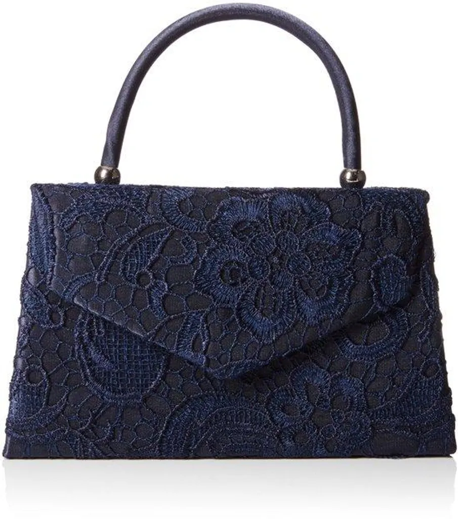 Sac à main élégant pour femme bleu marine aux lignes épurées - Modèle Clara