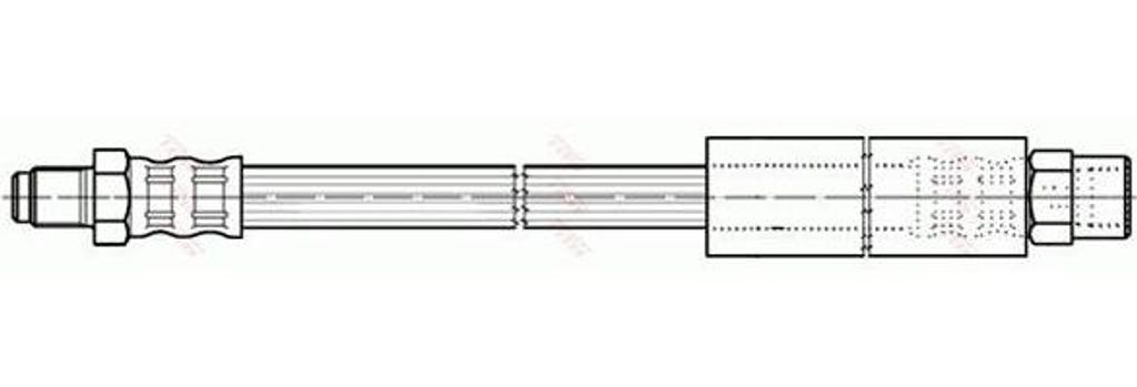 TRW PHB177 Bremsschlauch OE 1159890 kompatibel mit 3er E30, 5er E60, 5er E61, 6er E63, 6er E64, 7er E65