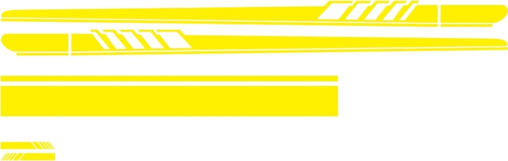 DI Auto-Aufkleber Auto Body Decals Vinyl Seite lange Streifen wasserdicht Selbstklebend Aufkleber gelb