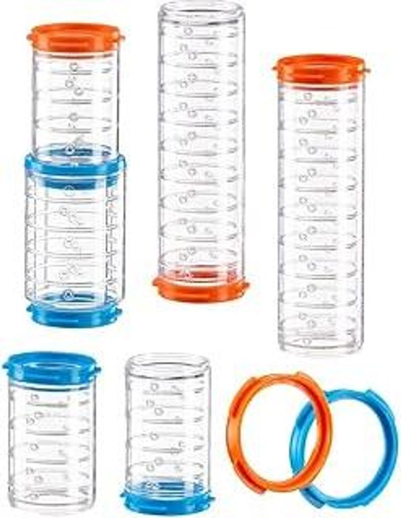 Ferplast Röhren Hamster-Set, Zubehör für Hamsterkäfig, insgesamt 7 Teile, transparente Hamster Tunnel Rohr mit Belüftungslöchern, inklusive Z...