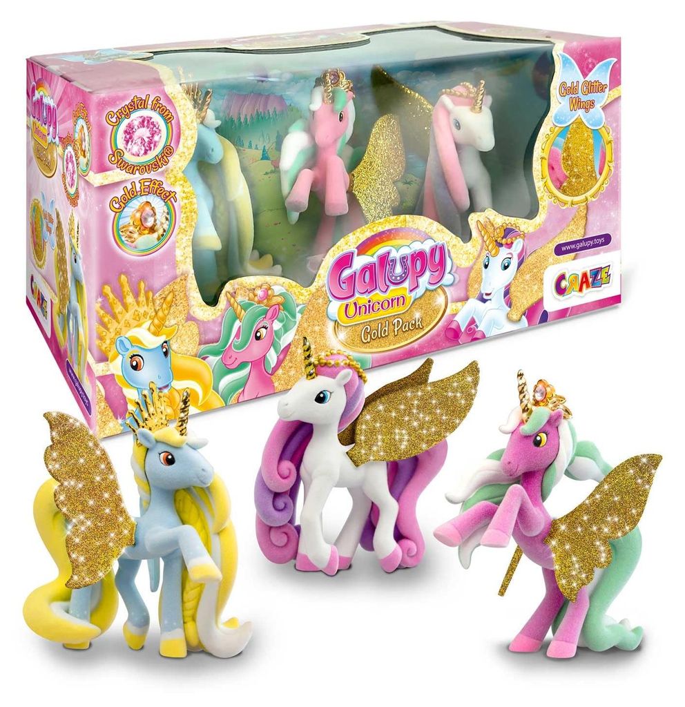 Galupy Unicorn Gold Edition - 3x figurka jednoroce se Obrázek produktu 