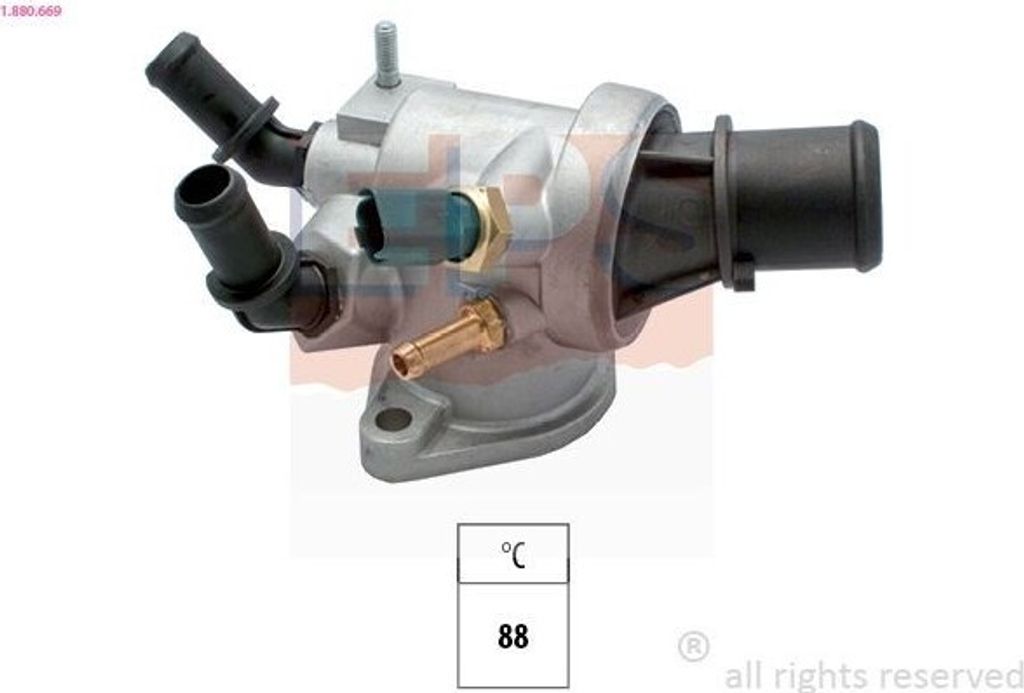 EPS Thermostat Kühlmittel 88°C für OPEL ZAFIRA B (A05) Astra H Caravan (A04) Astra H Schrägheck (A04) Astra H GTC (A04) Vectra C Caravan (Z02)