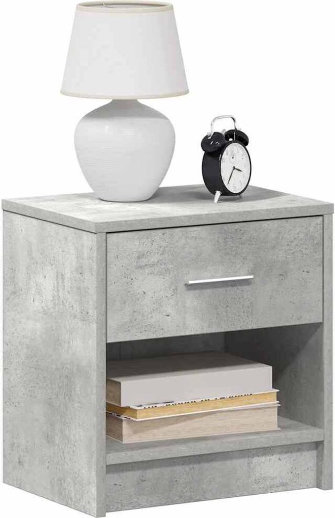 Maison Exclusive - Nachttisch mit Schublade Betongrau 39x28x41 cm
