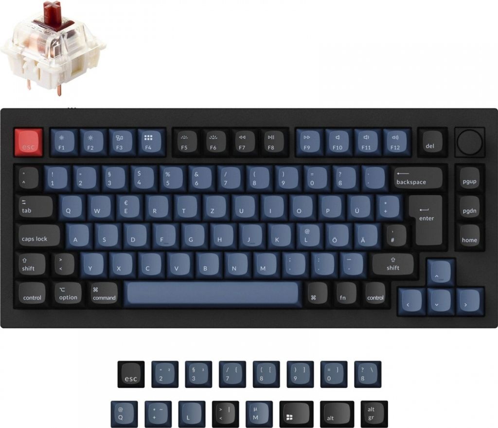 Keychron Q1 Knob Gateron G Pro Brown - klawiatura dla Zdjęcie produktu 