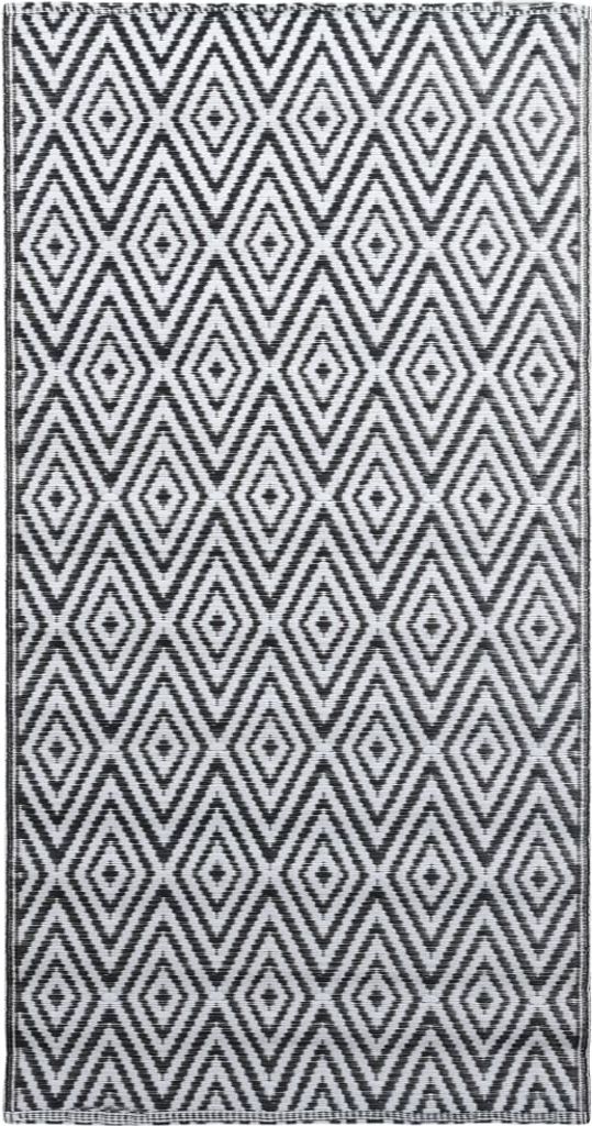 vidaXL Tappeto per esterni ARAKIL Bianco e nero 160x230 cm Immagine del prodotto 