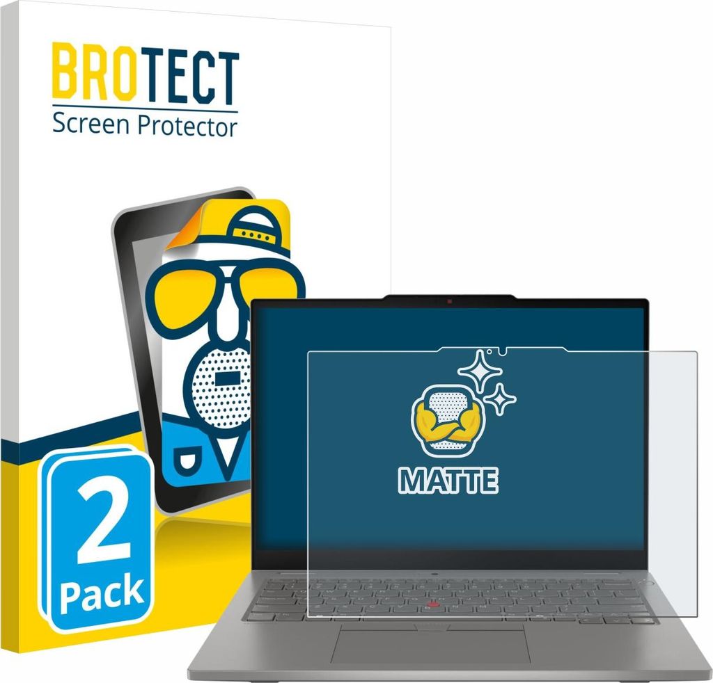 2x BROTECT Schutzfolie für Lenovo ThinkPad L13 2-in-1 Gen 6 Displayschutz Displayschutzfolie Folie Matt Entspiegelungsfolie