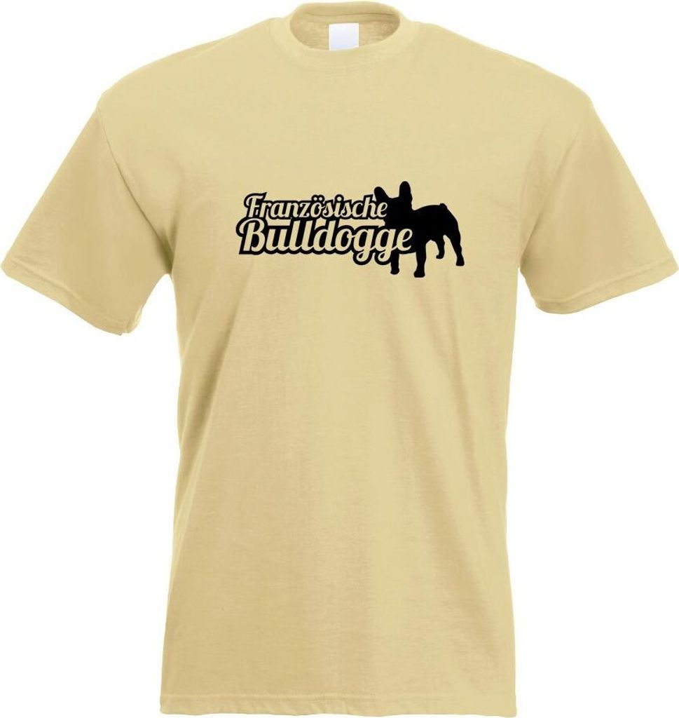 Kiwistar - T-Shirt - Khaki - Französische Bulldogge Motiv Bedruckt Funshirt Design Print - mit Motiv Bedruckt - Funshirt Design - Sport - Freizeit...