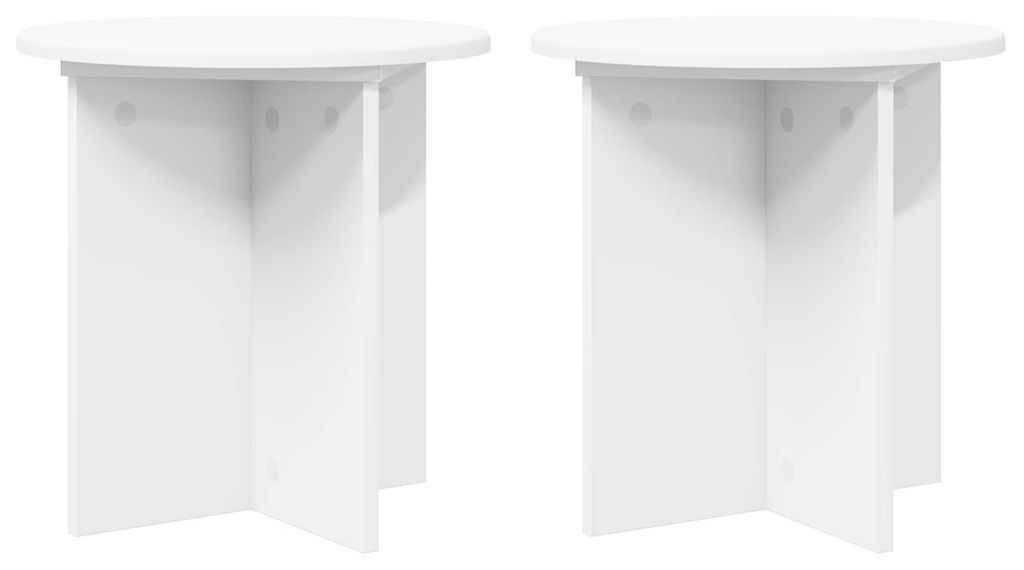 Pflanzenständer 2 pcs Weiß Ø40 x 40 cm Holzwerkstoff