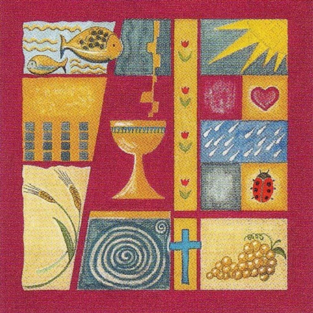 20 LUNCH SERVIETTEN 33x33cm heilige Kommunion Kelch Sonne Religion