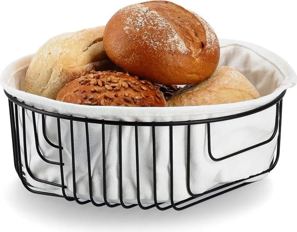 Cestino da Pane Zurbrüggen con Borsa Lavabile: Design Rustico per Tavola
