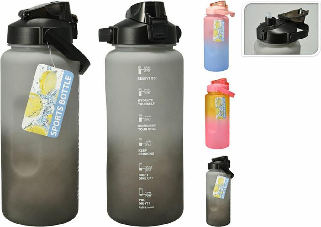 Wasserflasche, 200 ml Bunte Farben Produktbild 