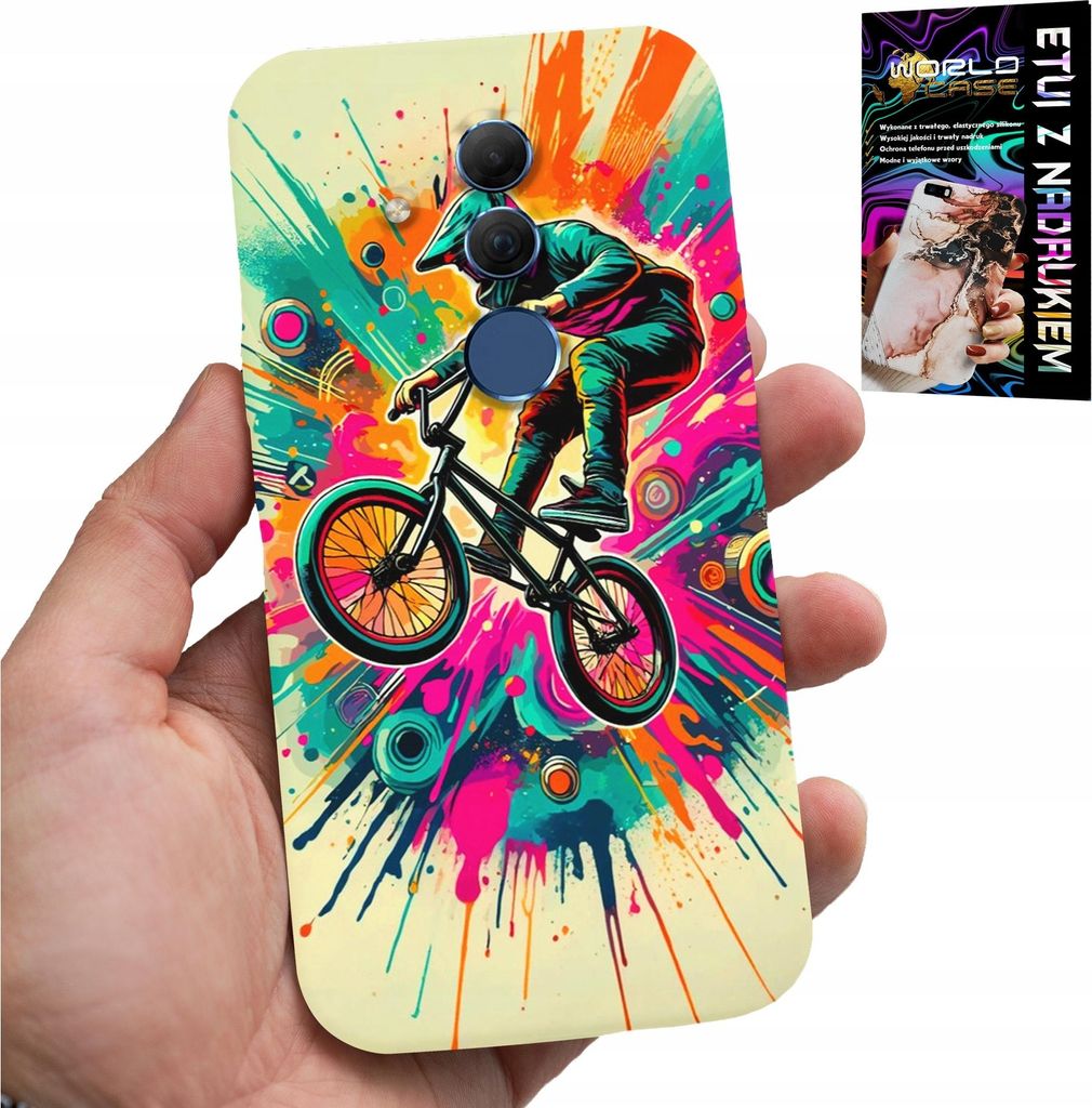 Etui Für Huawei Mate 20 Lite - Fahrräder Bmx Tricks Stunt Sport + Glas