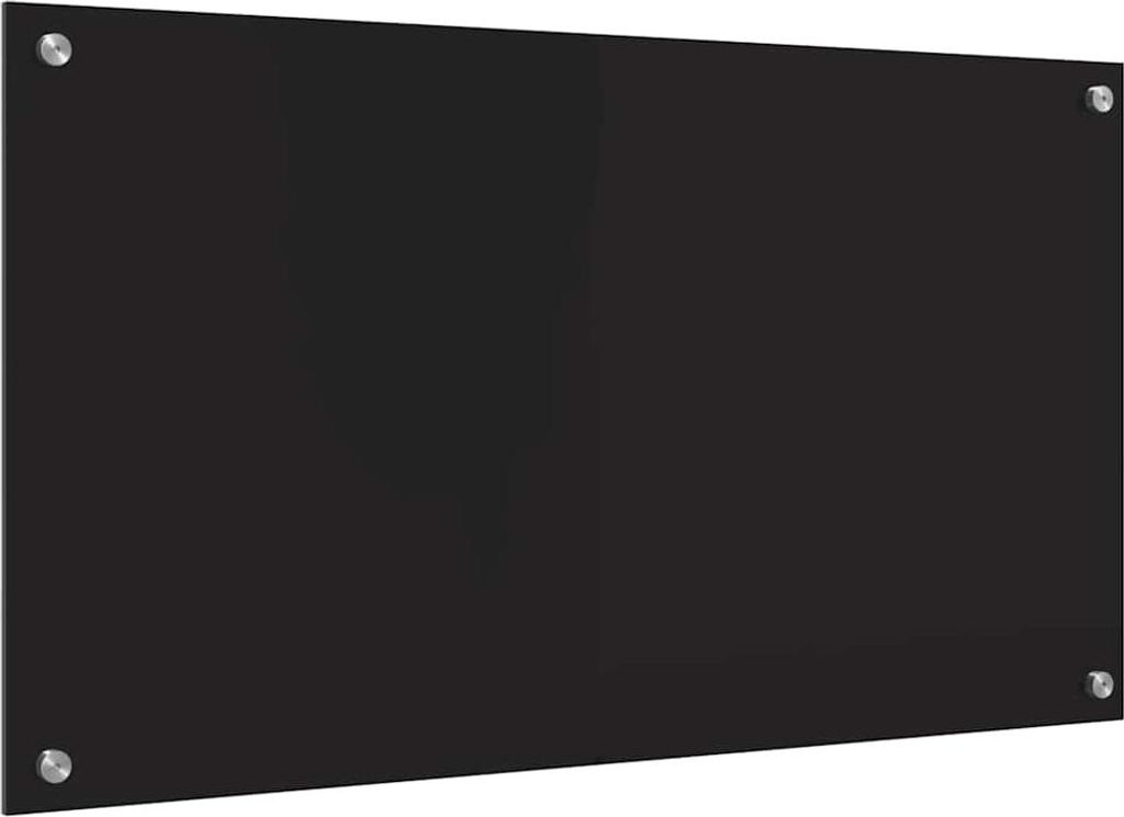 Küchenrückwand Schwarz 90 x 50 cm Gehärtetes Glas