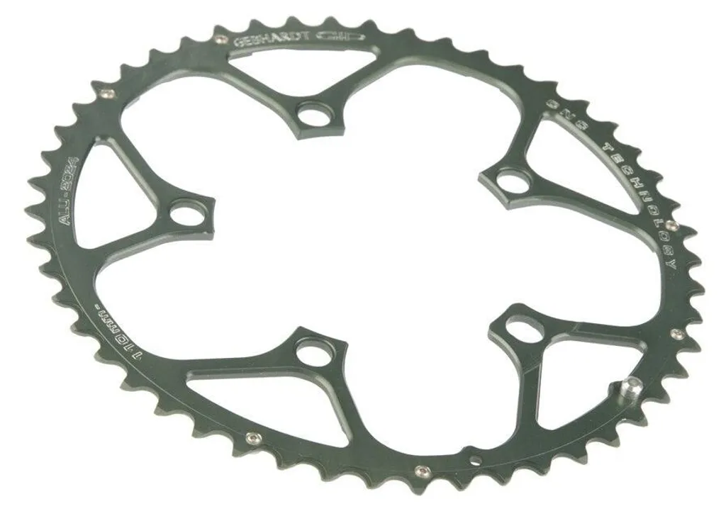 Plateau Gebhardt 50T BCD 110mm Noir : Fini les Sauts de Chaîne sur Vélo