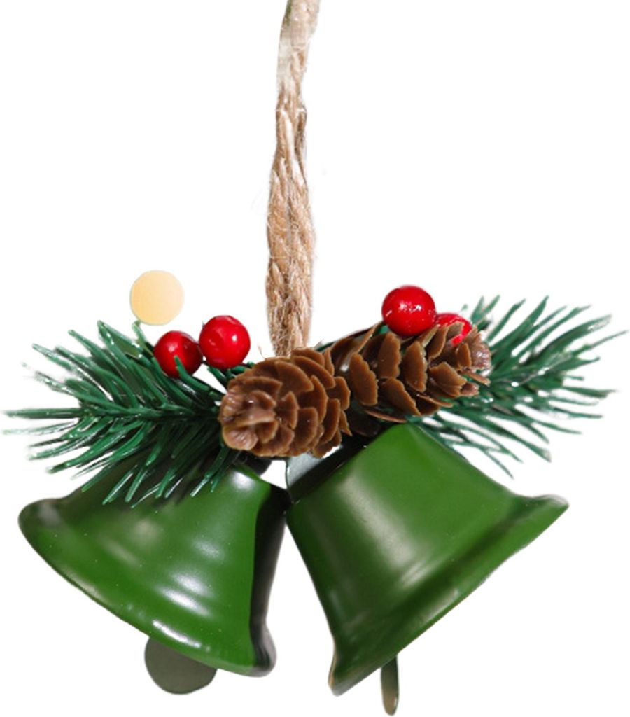 1/4Pcs Weihnachtsglocken Einfache Installation Lanyard Design Tannenzapfenform Weihnachtsglocken Türen Windows Baum Dekor